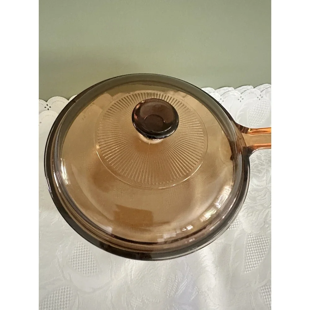 Corning Corelle Vision Ware Amber 1.5 Qt Saucepan with Lid